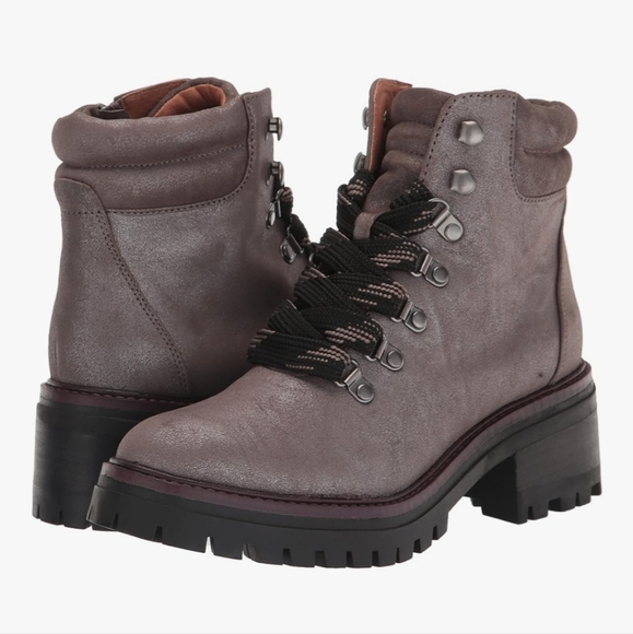 Gentle Souls by Kenneth Cole Brooklyn Mineral Leather Lace-Up Combat  Boots